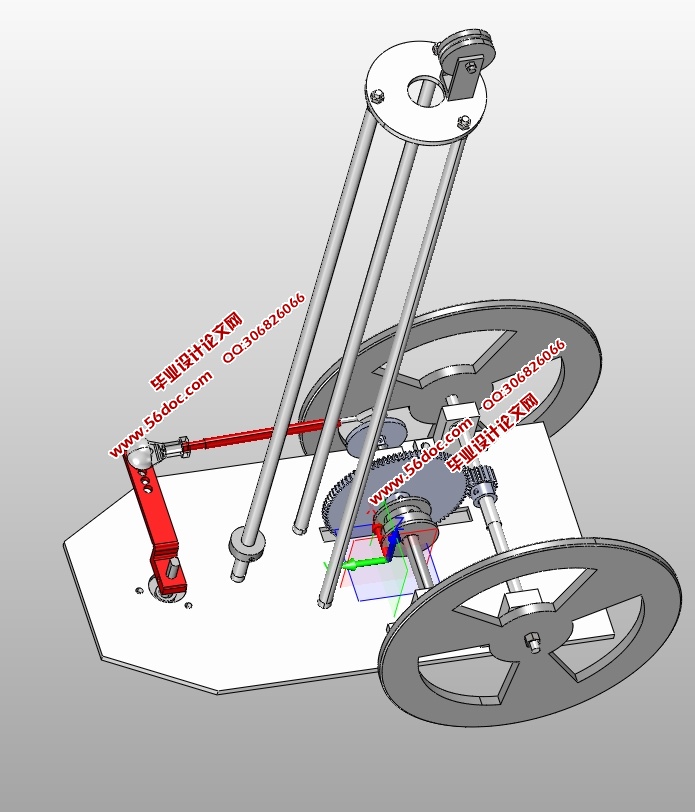 无碳小车的设计与实现(含cad零件装配图,solidworks,igs三维图)