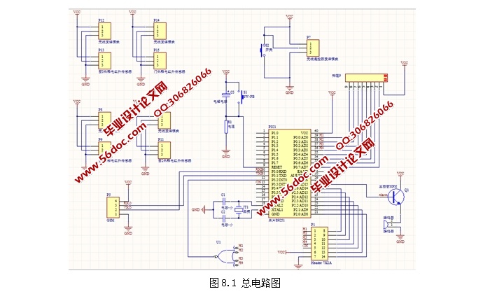 基于c51单片机家用防盗报警系统的设计(附电路原理图,主程序)