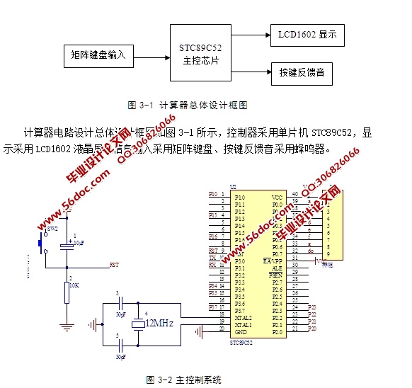 基于51单片机的计算器设计(含电路图,程序)